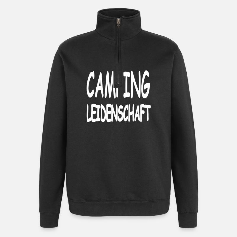 Camping - Quarter-Zip Sweatshirt - black