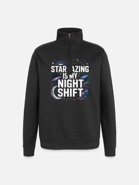 Astronomer Galaxy Outerspace Universe Astronomy - Quarter-Zip Sweatshirt - black