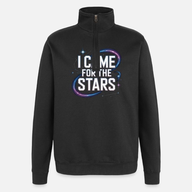 Astronomer Galaxy Outerspace Universe Astronomy - Quarter-Zip Sweatshirt - black