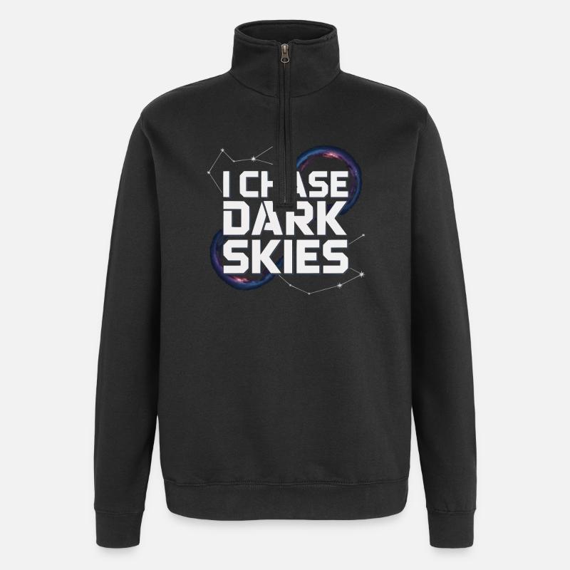 Astronomer Galaxy Outerspace Universe Astronomy - Quarter-Zip Sweatshirt - black