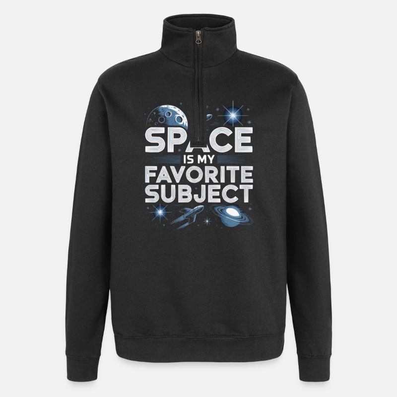 Astronomer Galaxy Outerspace Universe Astronomy - Quarter-Zip Sweatshirt - black