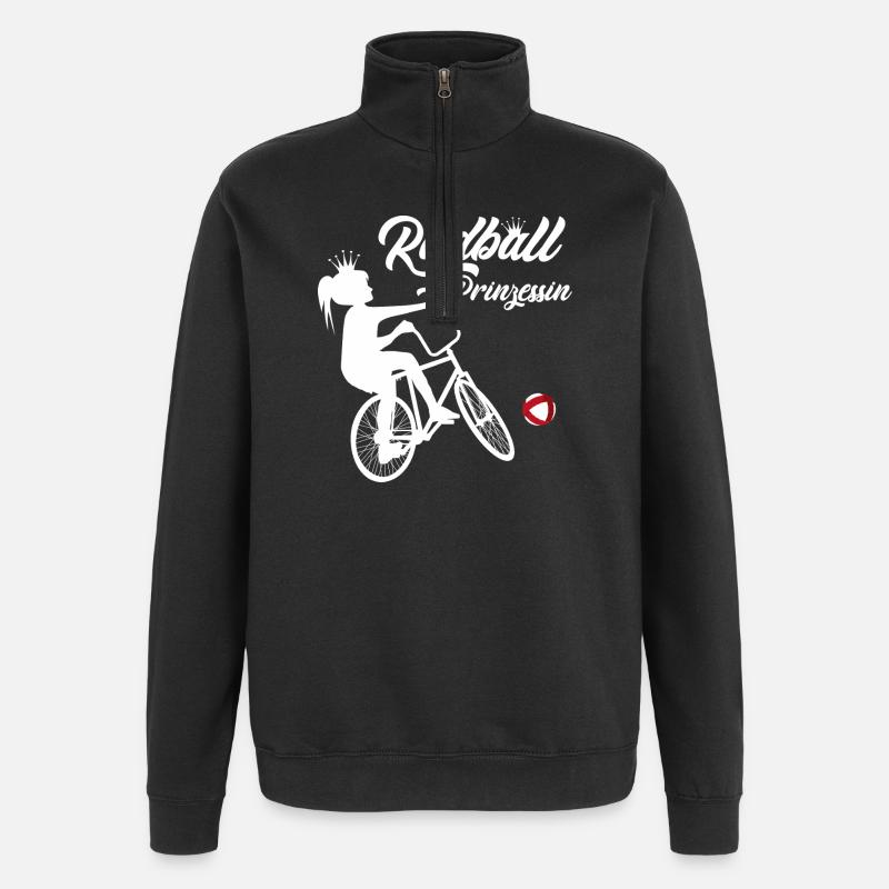 RadballPrinzessin - Quarter-Zip-Sweatshirt - Schwarz