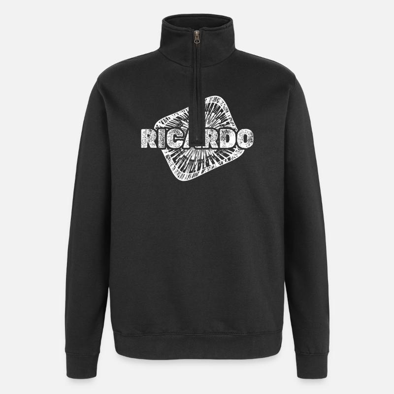 Ricardo en ventre de grossesse - Sweat à zip 1/4 - noir