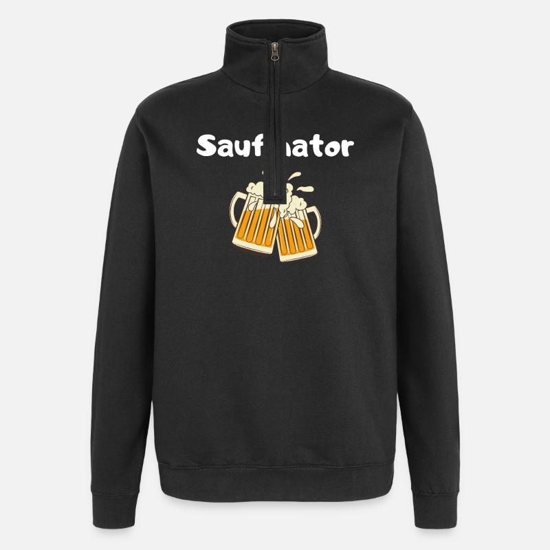 Saufinator - Quarter-Zip-Sweatshirt - Schwarz