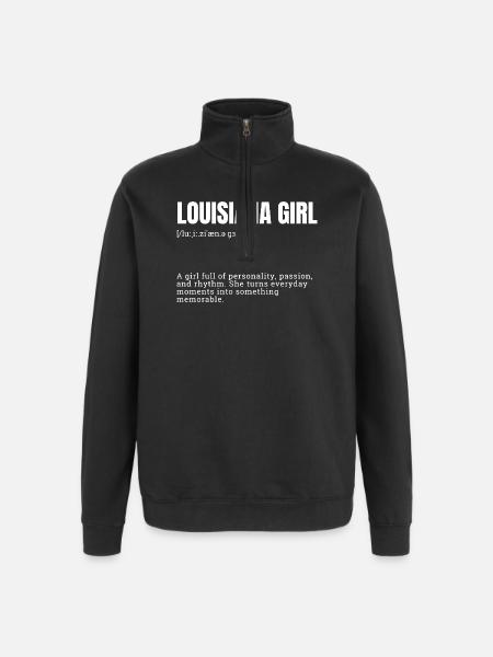 Louisiana Girl Rhythm Tee - Quarter-Zip Sweatshirt - black