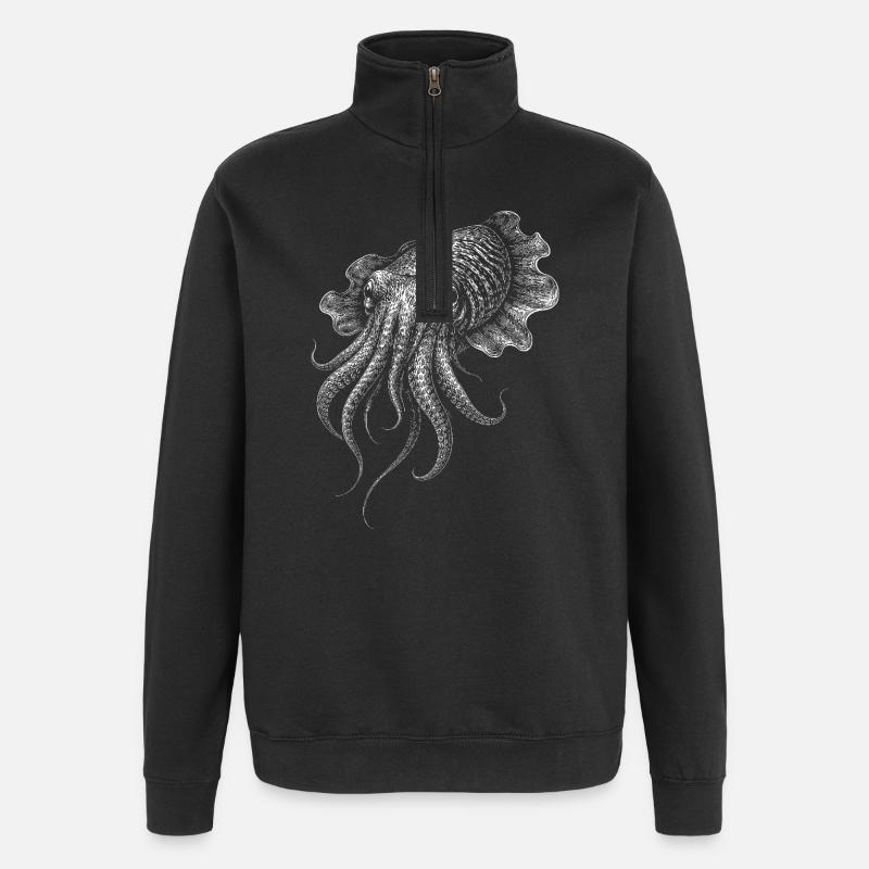 Sepia - Quarter-Zip Sweatshirt - black