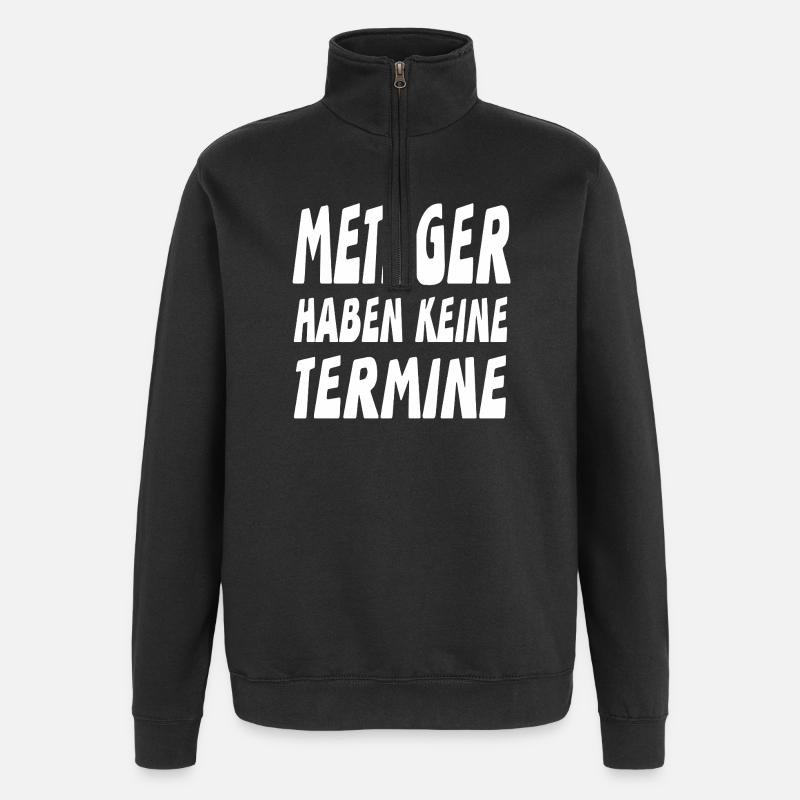 Metzger - Quarter-Zip-Sweatshirt - Schwarz