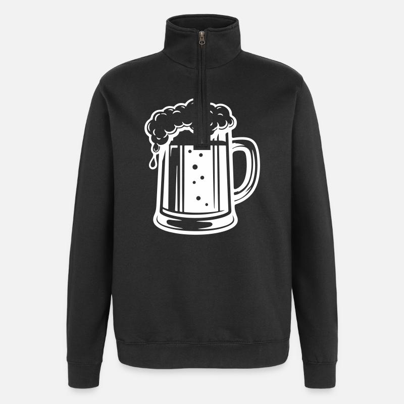 Beer Mug Symbol Beer - Quarter-Zip Sweatshirt - black