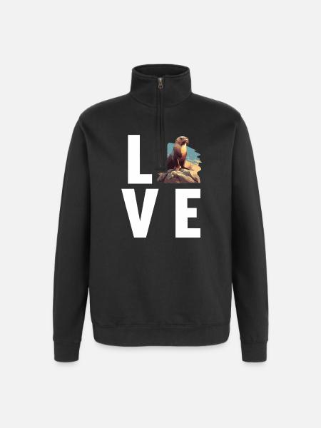 Seelöwen Seelöwe - Quarter-Zip-Sweatshirt - Schwarz
