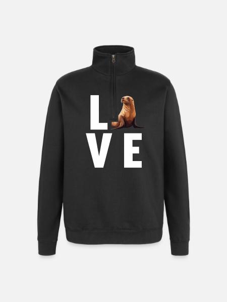 Seelöwen Seelöwe - Quarter-Zip-Sweatshirt - Schwarz
