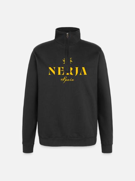 Nerja Sun Spanien-Logo - Quarter-Zip-Sweatshirt - Schwarz