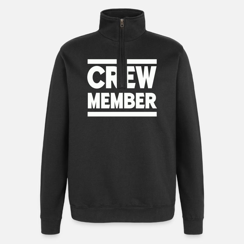 crew member - Quarter-Zip Sweatshirt - black