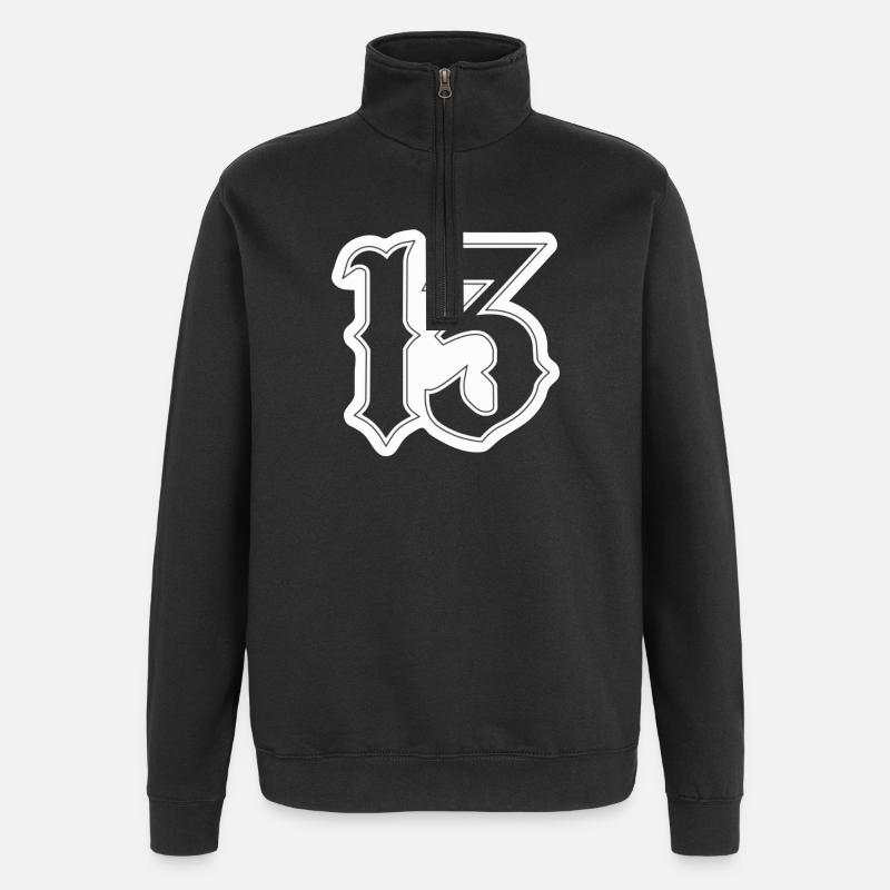 Gothic 13 Kontur - Quarter-Zip-Sweatshirt - Schwarz