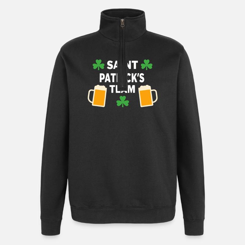Équipe Saint-Patrick Festif - Sweat à zip 1/4 - noir