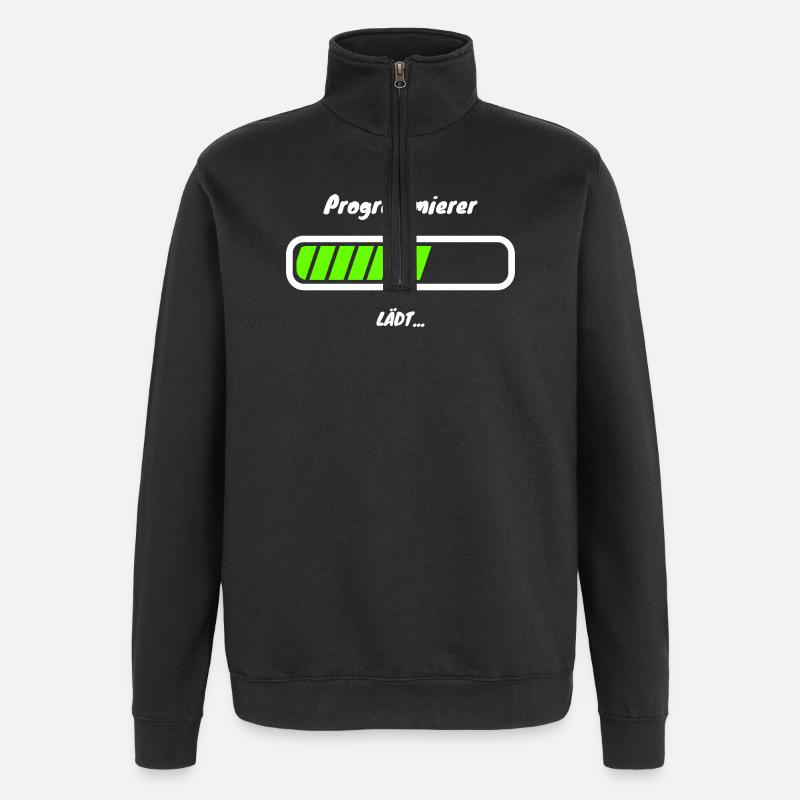 Programmierer Loading Softwareentwicklung - Quarter-Zip-Sweatshirt - Schwarz