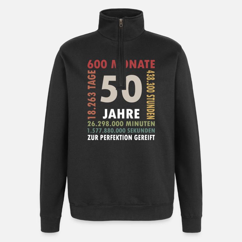 50e anniversaire Temps de maturité - Sweat à zip 1/4 - noir