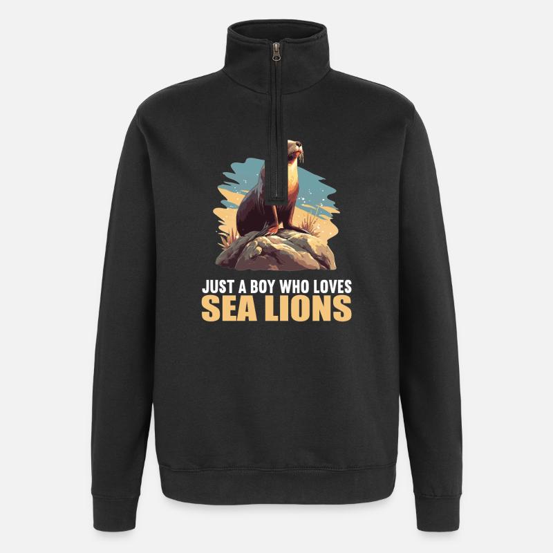 Lions de mer Lion de mer - Sweat à zip 1/4 - noir