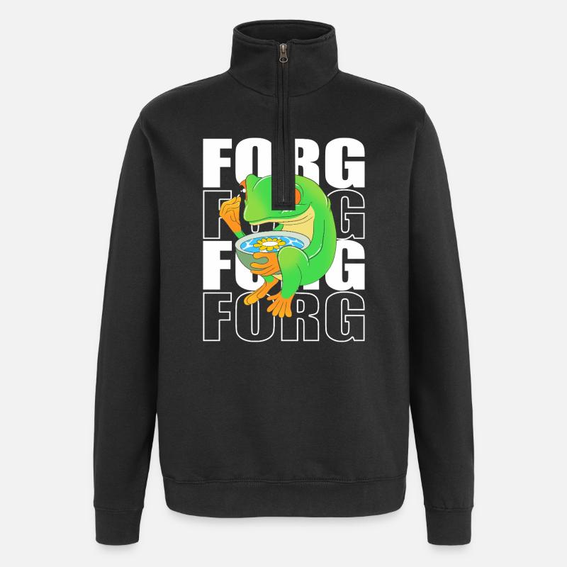 Frog Tree Frog - Quarter-Zip Sweatshirt - black