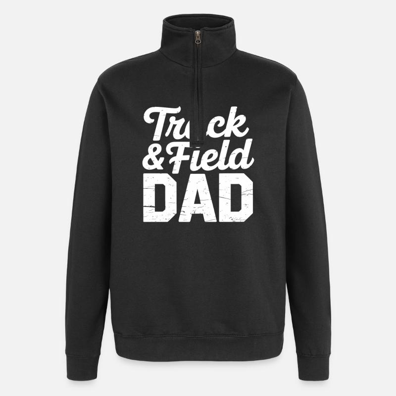 Leichtathletik Sprüche Leichtathletik Geschenk - Quarter-Zip-Sweatshirt - Schwarz