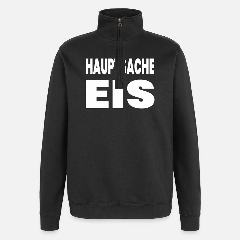 Glace - Sweat à zip 1/4 - noir