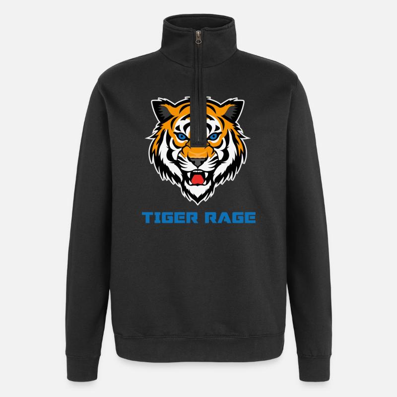 Tiger Gym Workout - Sweat à zip 1/4 - noir