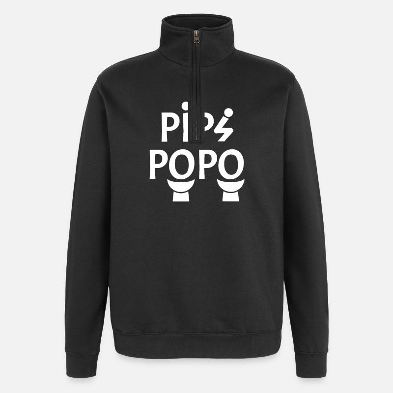 POPO! - Quarter-Zip Sweatshirt - black