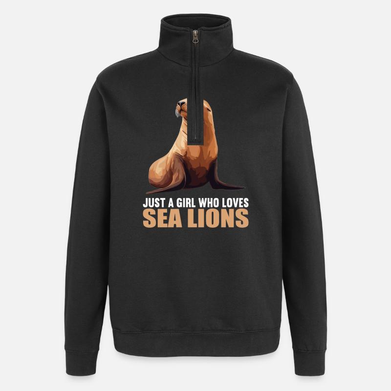 Lions de mer Lion de mer - Sweat à zip 1/4 - noir