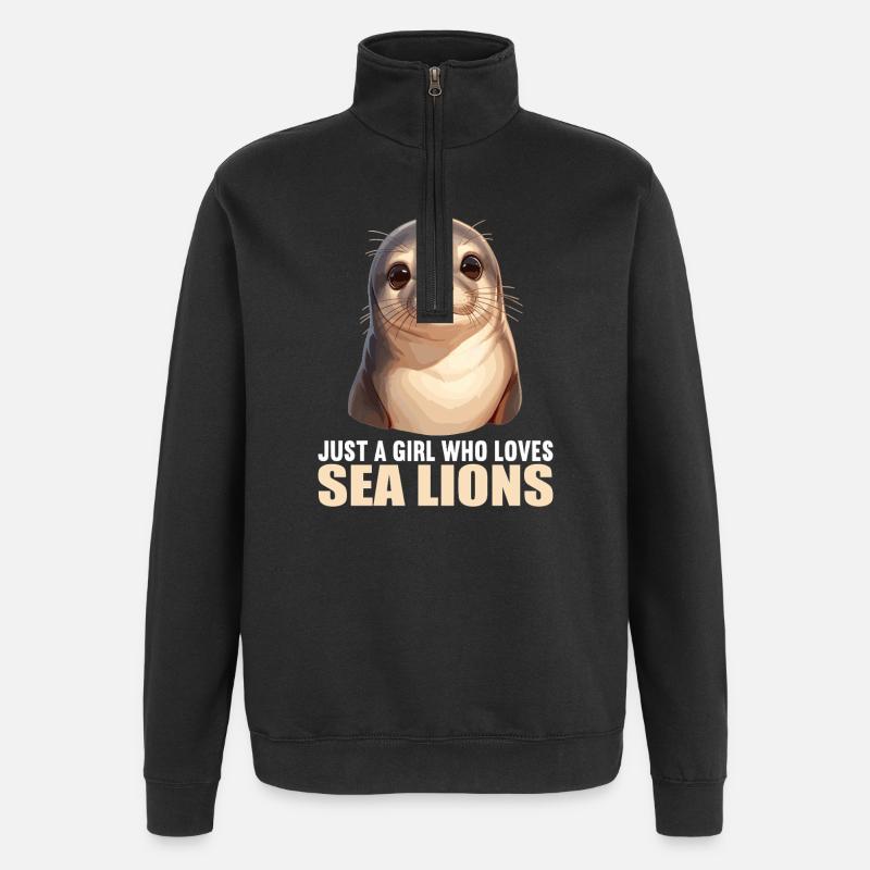Seelöwen Seelöwe - Quarter-Zip-Sweatshirt - Schwarz