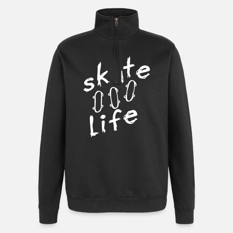 Patin - Sweat à zip 1/4 - noir
