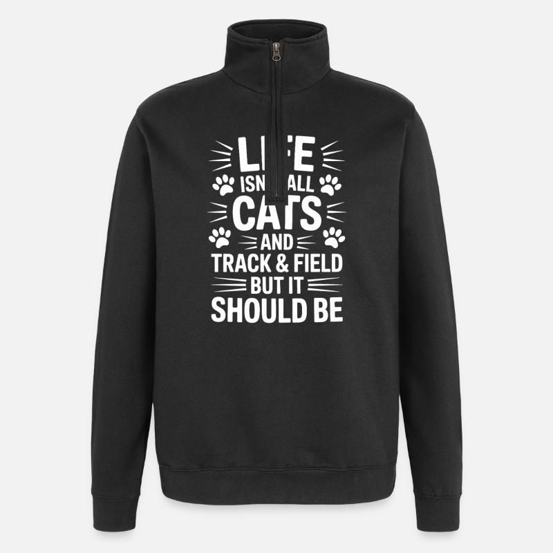 Athletics Sayings Athletics Gift - Quarter-Zip Sweatshirt - black