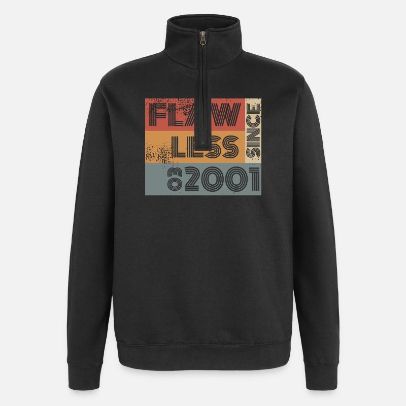 25th Birthday Flawless since 03/2001 - Quarter-Zip Sweatshirt - black