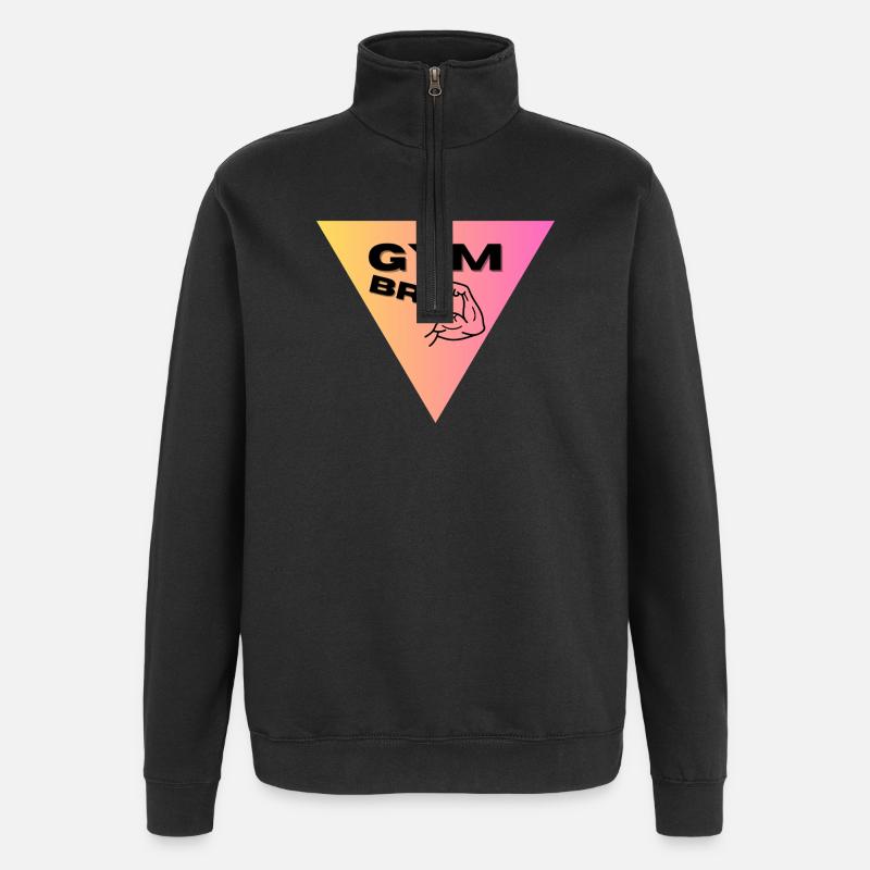 Muscle Logo Triangle - Sweat à zip 1/4 - noir