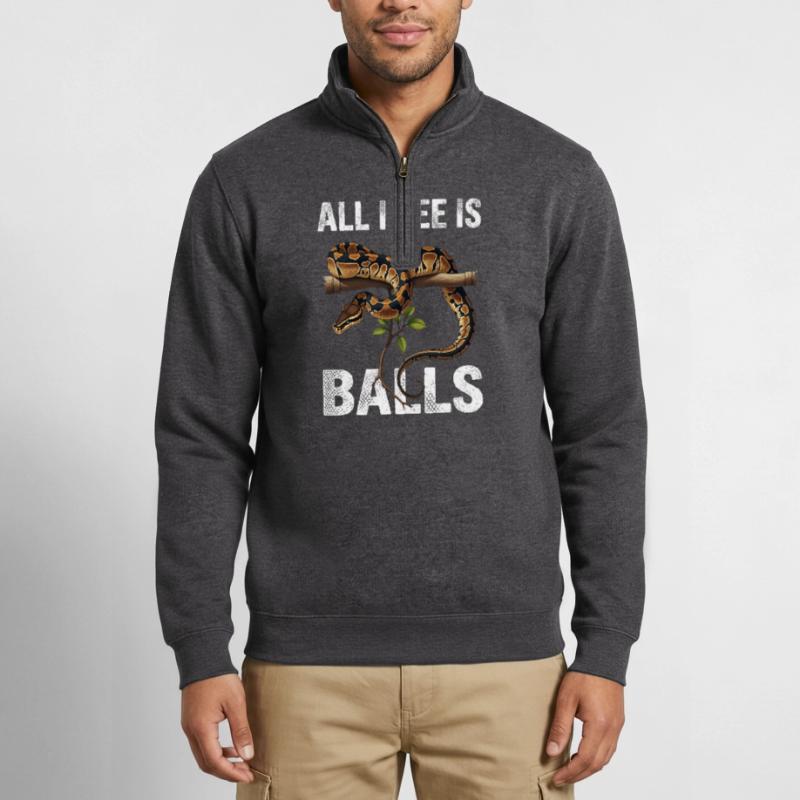 Python roi Serpents Amateurs de terrarium Python Sweat à zip 1/4