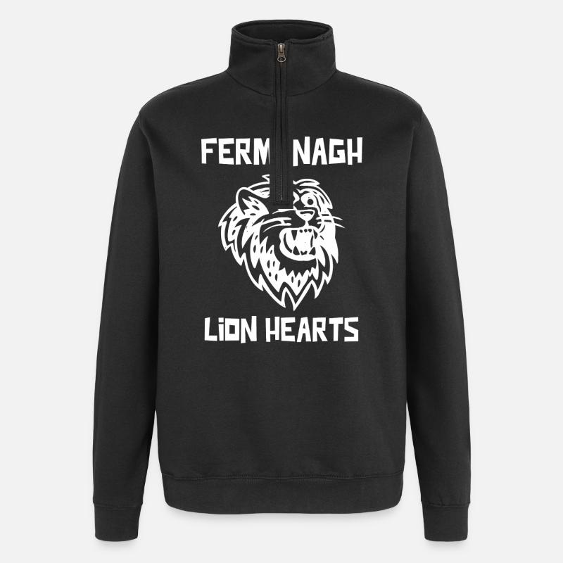 Fermanagh Löwenherzen - Quarter-Zip-Sweatshirt - Schwarz