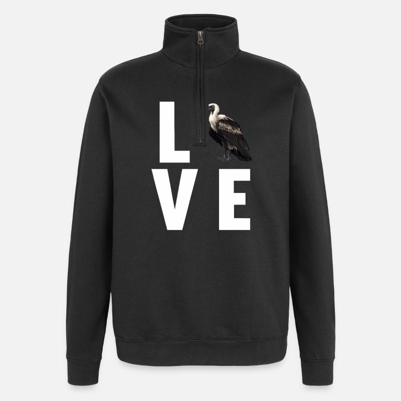 Vulture - Quarter-Zip Sweatshirt - black