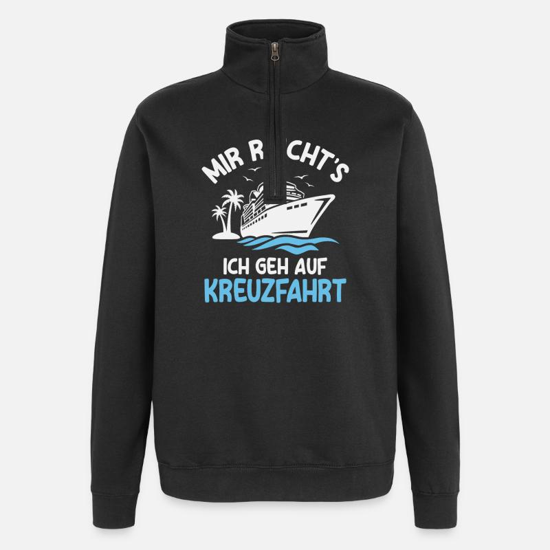 Croisière Vacances Croisière Croisière Bateau - Sweat à zip 1/4 - noir