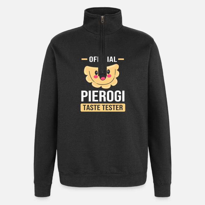 Pierogi Polen Polnisch - Quarter-Zip-Sweatshirt - Schwarz