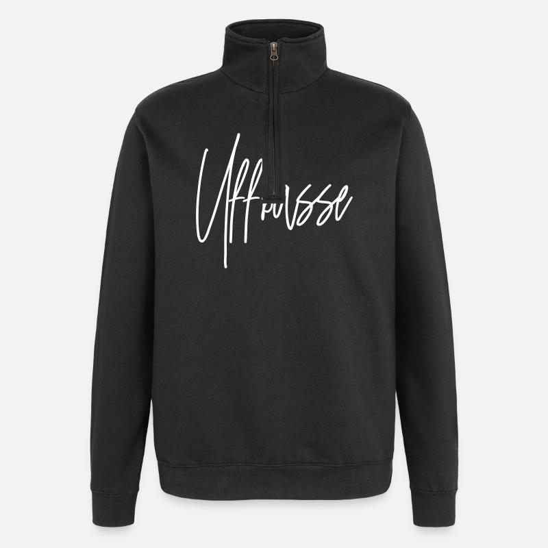 UFFBASSE Dialekt badisch - Quarter-Zip-Sweatshirt - Schwarz