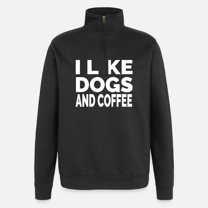 Hunde - Quarter-Zip-Sweatshirt - Schwarz