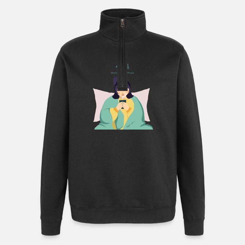 404 Motivation Missing - Quarter-Zip Sweatshirt - black