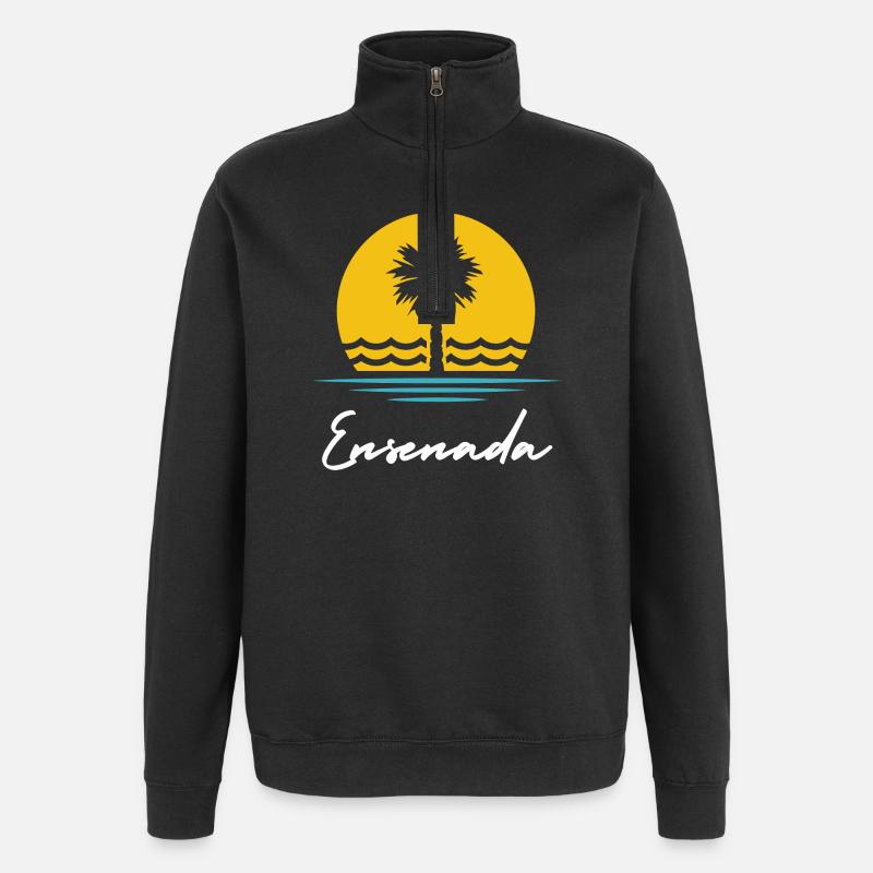 Vacances souvenirs d’Ensenada - Sweat à zip 1/4 - noir