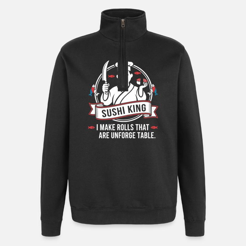 Sushi King: Unforgettable Rolls - Quarter-Zip Sweatshirt - black