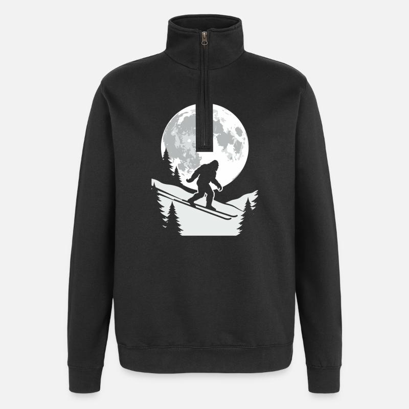 Bigfoot Sciatrice Moon - Felpa con zip 1/4 - nero