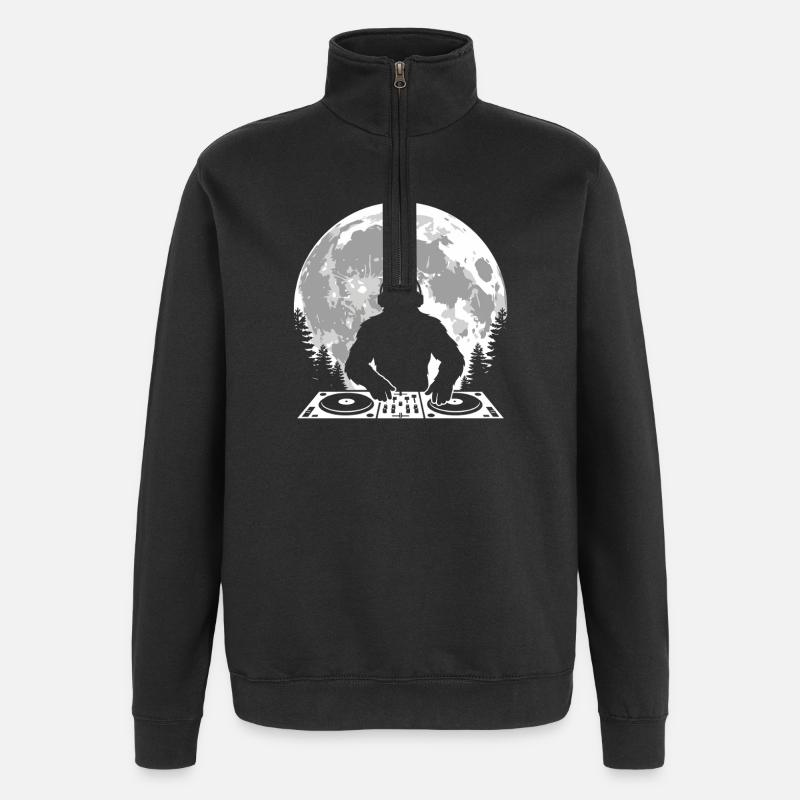 Bigfoot DJ Moon - Sweat à zip 1/4 - noir