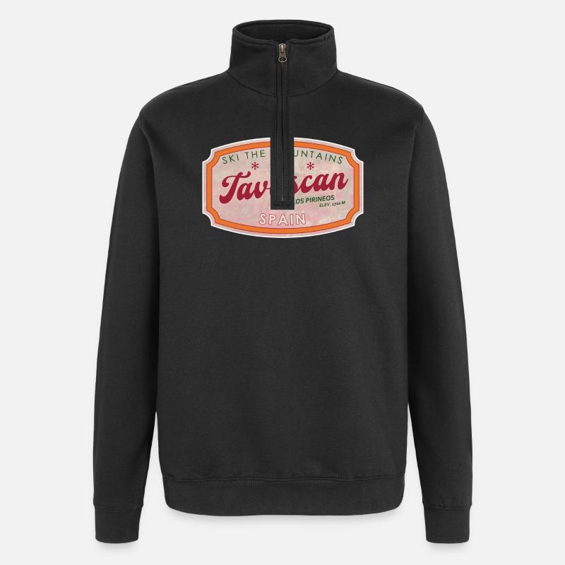 Tavascan Spanien Alpine Label - Quarter-Zip-Sweatshirt - Schwarz