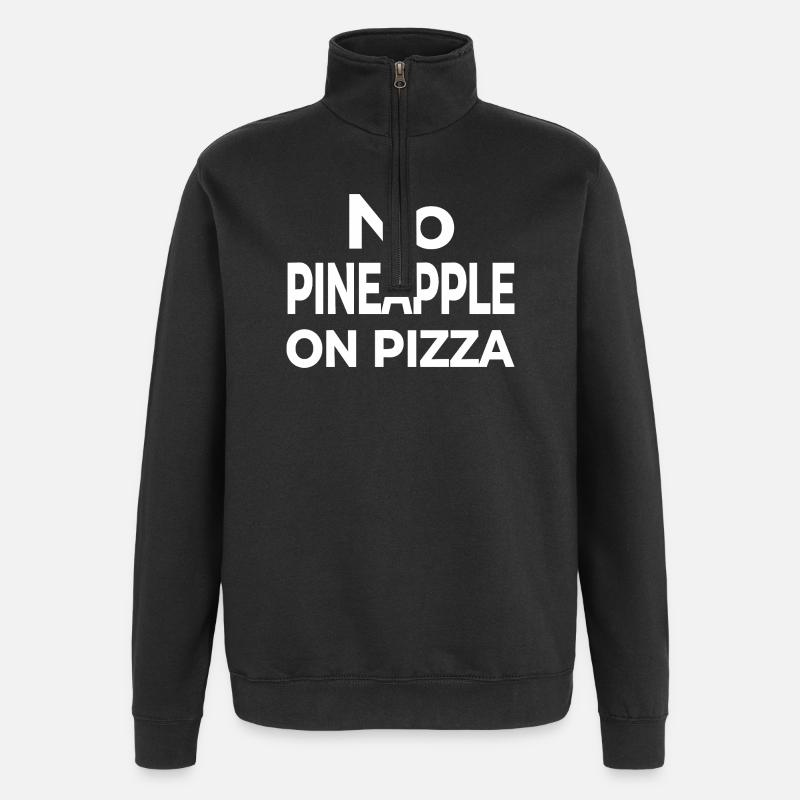 Pizza - Sweat à zip 1/4 - noir