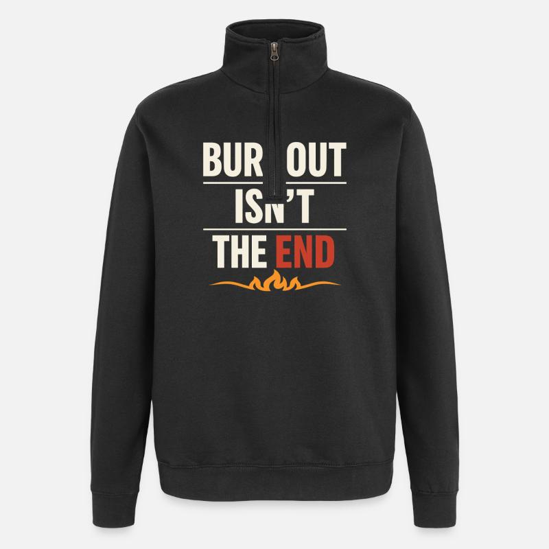 Heilungsreise Zur Transformation Innerer Stärke - Quarter-Zip-Sweatshirt - Schwarz