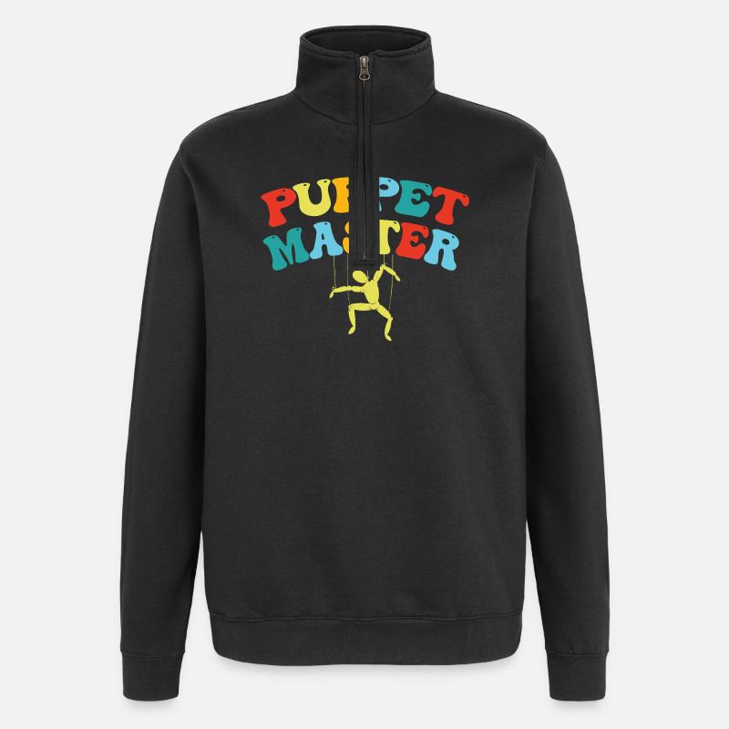 Puppet Master Swing Art - Quarter-Zip Sweatshirt - black