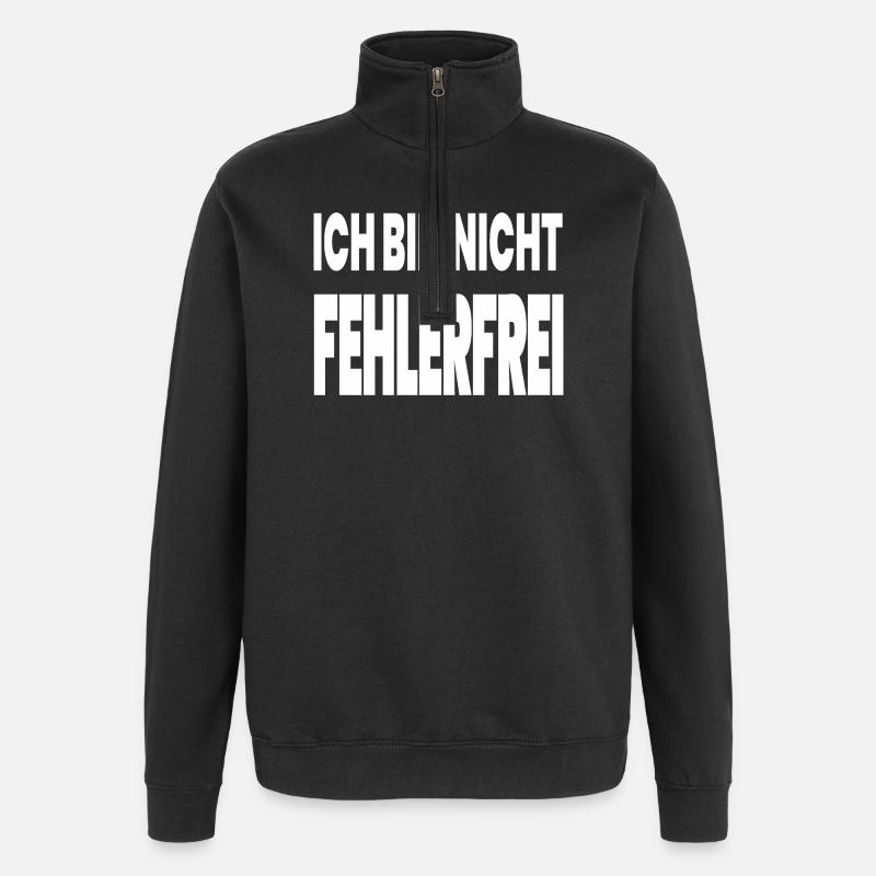Fehlerfrei - Quarter-Zip-Sweatshirt - Schwarz