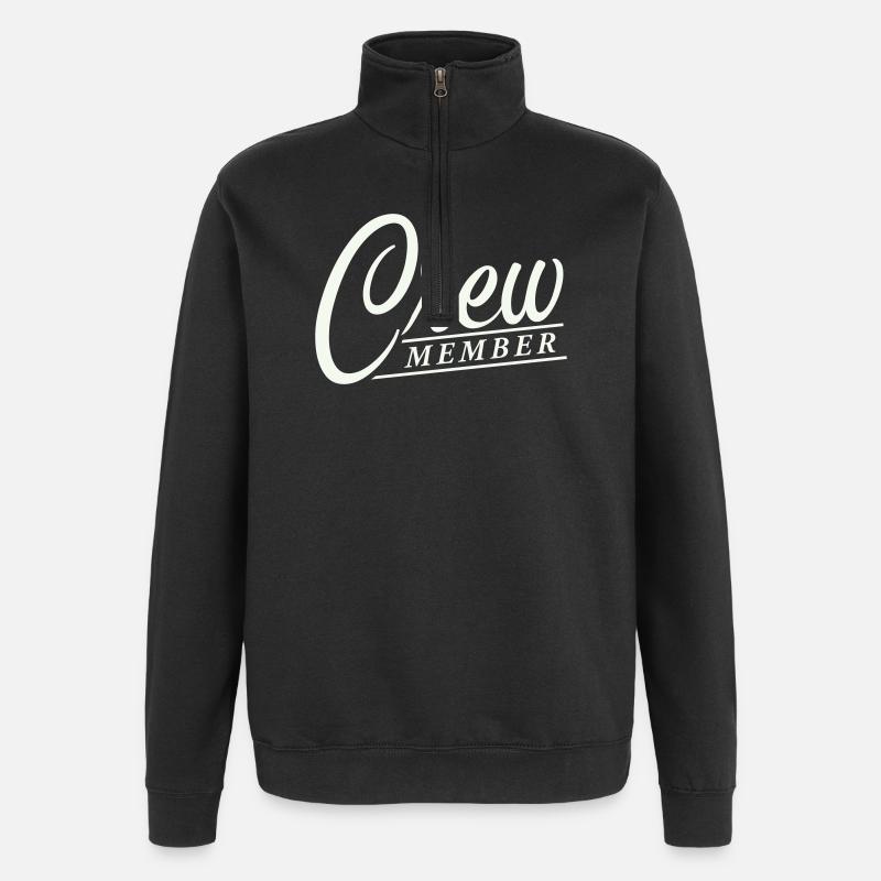 crew member - Quarter-Zip Sweatshirt - black